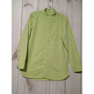 Chef Works Shirt Men's Small‎ Green Long Sleeve